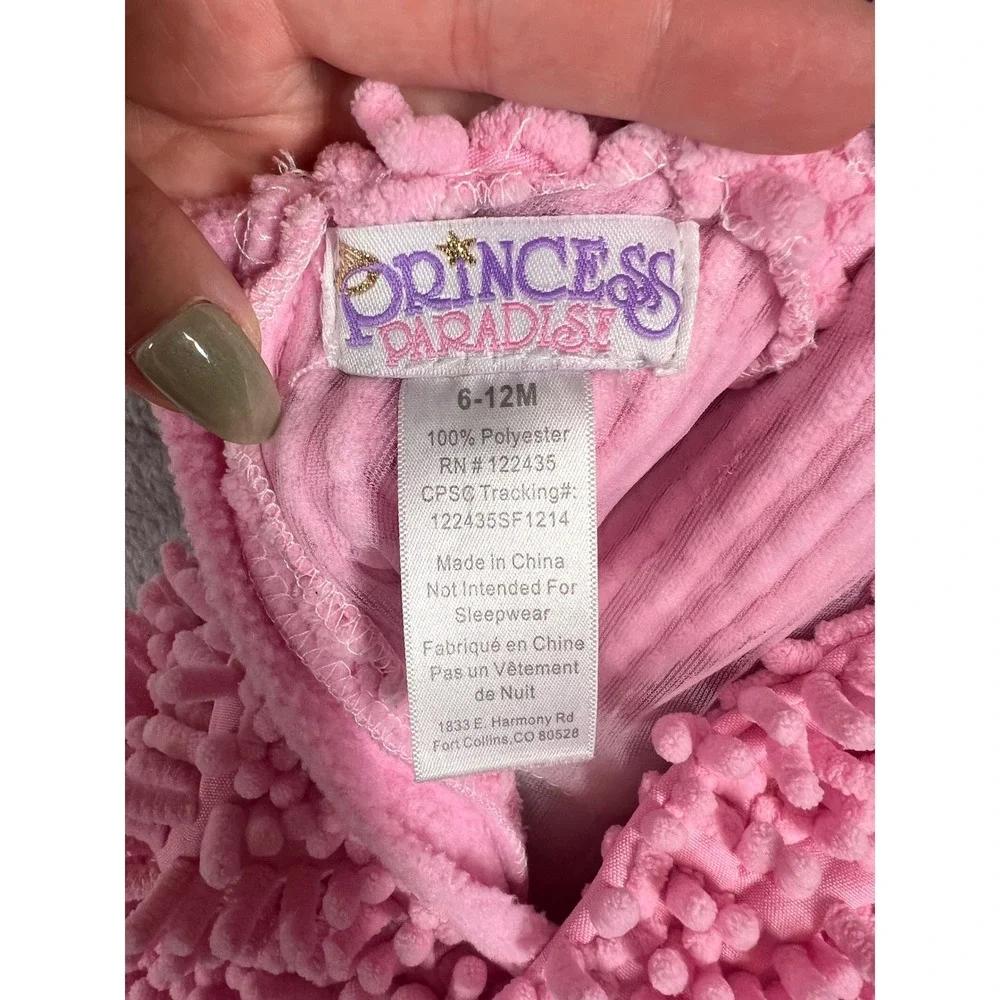 Princess Paradise Pink Pig Halloween Costume Baby 6-12M Shaggy Chenille